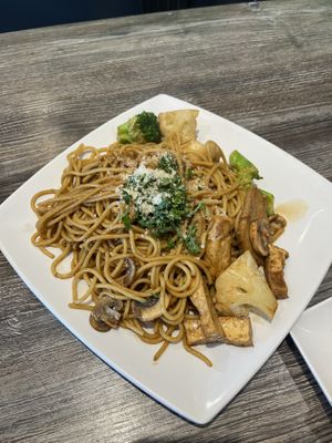 Garlic Noodles  at Saigon Vegan in Garden Grove