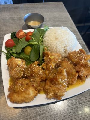 Orange cauliflower  #Veganuary at Saigon Vegan in Garden Grove