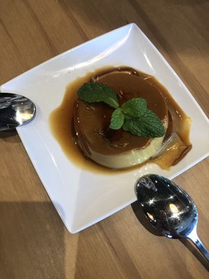 Flan 😍 at Saigon Vegan in Garden Grove