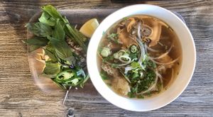 Beef Pho at Saigon Vegan in Garden Grove