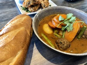 Red wine meatball stew at Saigon Vegan in Garden Grove