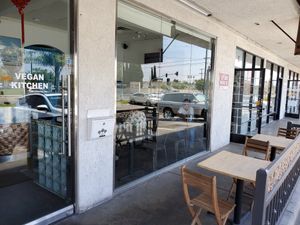 Outside tables at Saigon Vegan in Garden Grove