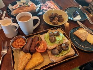 Vegan breakfast at The Treble Bob in Barlborough