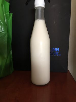 Almond milk at Beirut Bio Centre in Beirut