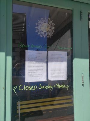 Closed Sunday and Monday at Thyme Out in Dingle