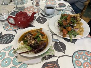 Buddha bowl and baguette sandwich   at Thyme Out in Dingle