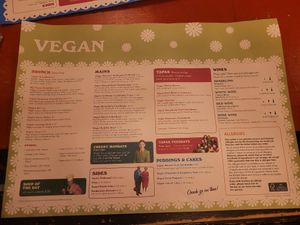 Vegan Menu Spring 2024 at Lounges - Clio Lounge in Bangor