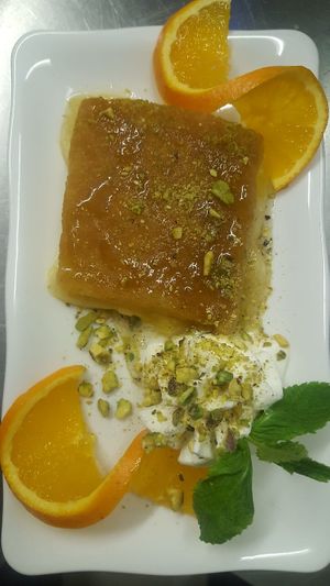 Kunafa, leckere Nachspeise at De Lewante in Potsdam