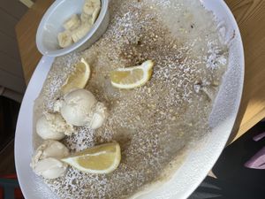 Veganised lemon and sugar   at My Old Dutch in London