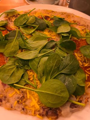 Vegan volcano at My Old Dutch in London