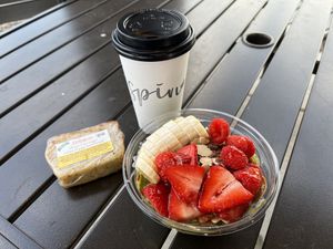 a takeaway breakfast scene  at SPiN in Medford