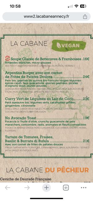   at La Cabane  in Annecy