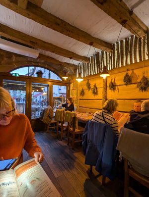 Interior, downstairs at La Cabane  in Annecy