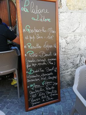 Vegan menu available at La Cabane  in Annecy