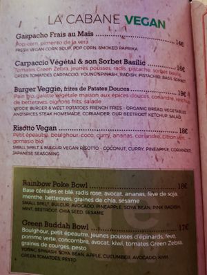 à la carte at La Cabane  in Annecy