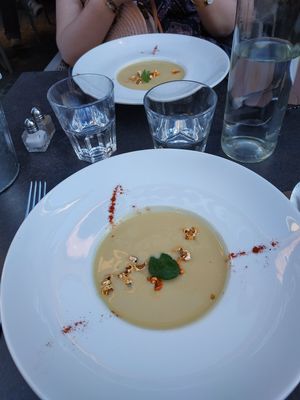 Soupe froide de mais at La Cabane  in Annecy
