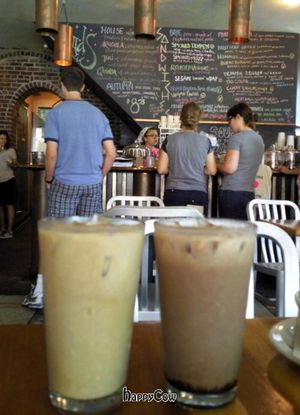 iced soy latte & iced soy mocha at s'Nice in Brooklyn