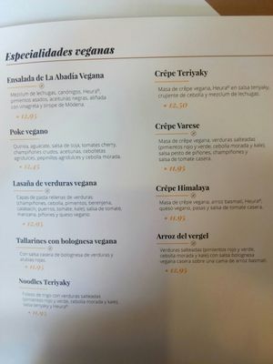 Especialidades veganas. at Eh Voilà in Valladolid
