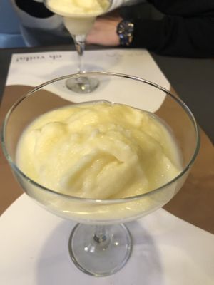 Pineapple sorbet. at Eh Voilà in Valladolid