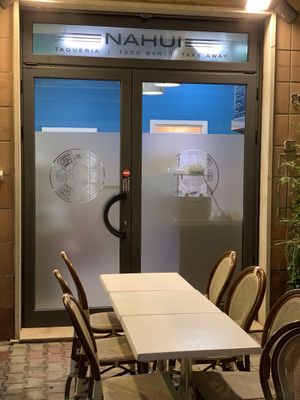 Outside and inside seating  at Nahui in Camaiore