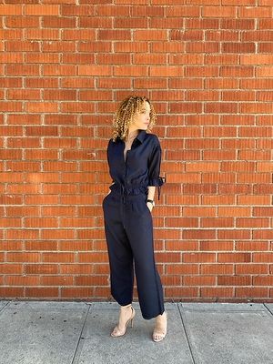 Vegan outfit and vegan shoes at Blue District in Los Angeles