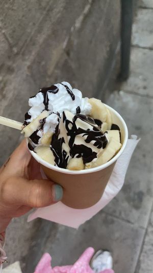 Banana split  at The Cream in Barcelona