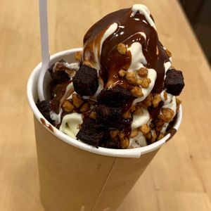 Crunchy cookie ice cream  at The Cream in Barcelona