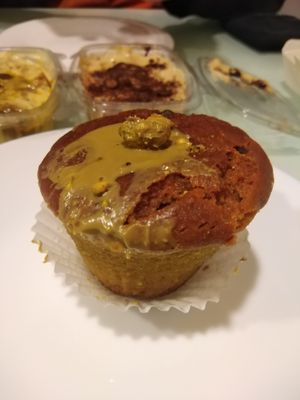 Pistachio muffin (Vegan) at The Cream in Barcelona