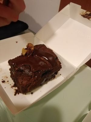 Dark brownie (vegan) at The Cream in Barcelona