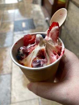 began to eat before taking picture.. looked nicer  at The Cream in Barcelona