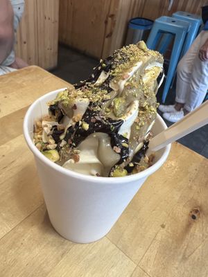 Pistachio ice cream   at The Cream in Barcelona