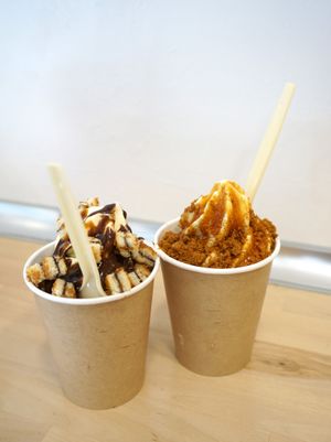 Rice-milk based ice-cream (vegan) at The Cream in Barcelona