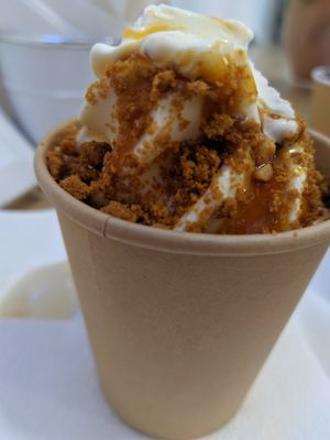 Caramel topping at The Cream in Barcelona