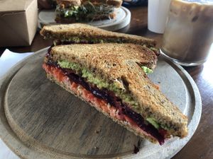 Vegan rainbow sandwich  at Café Duet in Stroudsburg