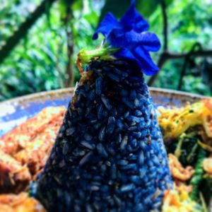 INDIGO RICE...a tasty organic rice, color naturally.. the only indigo-blue rice in town, must try our  SIGNATURE!! at Indigo Herbal Kitchen in Ubud