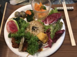 Vegan platter at Klasina in Tokyo