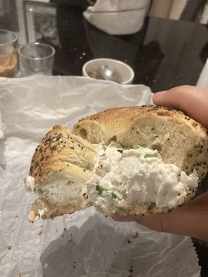   at Bagel Pub in Brooklyn