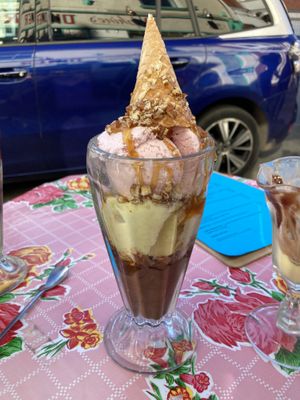 Vegan sundae  at Delphine's Diner in Aldeburgh