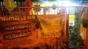 Outside at Namaskar Vegetarian Restaurant in Puerto Princesa