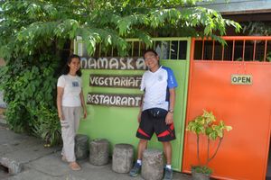 Namaskar Veggie Resto front area at Namaskar Vegetarian Restaurant in Puerto Princesa