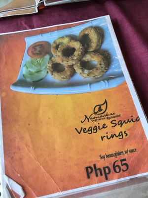 really good squid rings!! at Namaskar Vegetarian Restaurant in Puerto Princesa