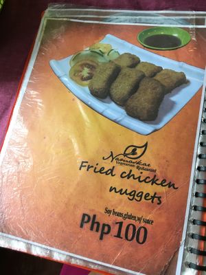 chicken nuggets (we ordered these and got 5 pieces)  at Namaskar Vegetarian Restaurant in Puerto Princesa