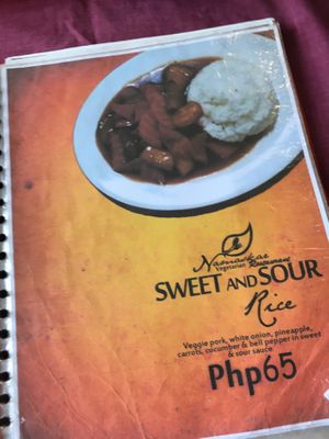 really good sweet & sour at Namaskar Vegetarian Restaurant in Puerto Princesa