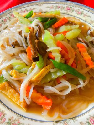 Stir Fried Fresh Noodles at Namaskar Vegetarian Restaurant in Puerto Princesa