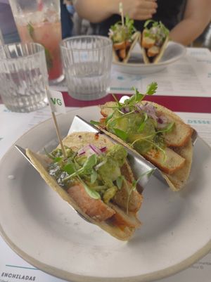 Plant-based chicken & avocado tacos at Wahaca - Southbank Centre in South East London