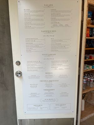 Menu at John's Garden Cafe in Malibu