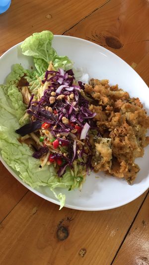 Pak lung feng which means vege fish with somthai, highly recommend! at Ru Yi Vegetarian Food - Maybe closed in Hat Yai