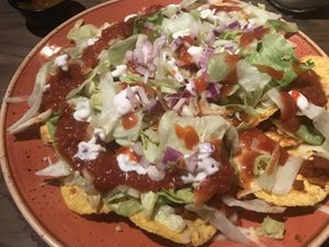 Vegan nachos at Taco Bar in Umea