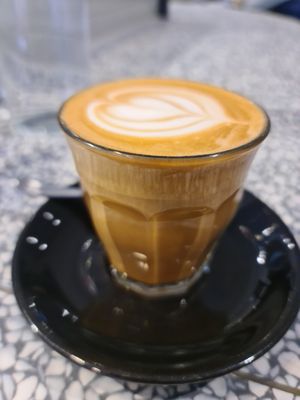 Almond latte at Notorious Espresso in Werribee