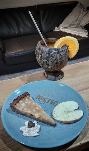 Apple pie with cinnamon at Rustic - Vegan Cafe & Shop in Kolarovo